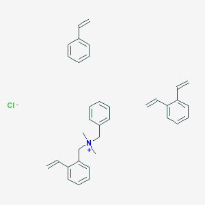 Benzyl-[(2-ethenylphenyl)methyl]-dimethyl-azanium; 1,2-diethenylbenzene; styrene; chloride